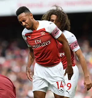 Arsenal V West Ham United 2018-19 Prints: Arsenal's Aubameyang Sidelined: Injury Woes in Arsenal v West Ham United (2018-19)