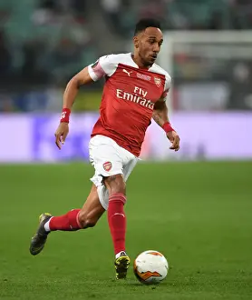 Arsenal V Chelsea Europa League Cup Final 2019 Prints: Arsenal's Aubameyang in UEFA Europa League Final Against Chelsea, Baku 2019