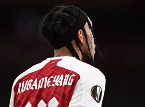 Arsenal's Aubameyang in UEFA Europa League Quarterfinal vs Slavia Praha (Behind Closed Doors)