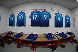 Images Dated 14th January 2018: Arsenal's Away Gear Ready at Bournemouth's Vitality Stadium - AFC Bournemouth vs Arsenal