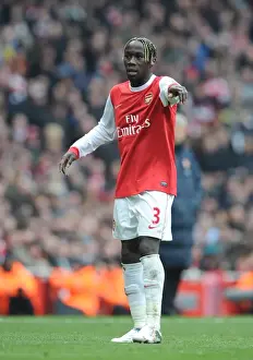 Arsenal's Bacary Sagna in Action at the Emirates Stadium during the 0-0 Draw against Sunderland, Barclays Premier League, 2011