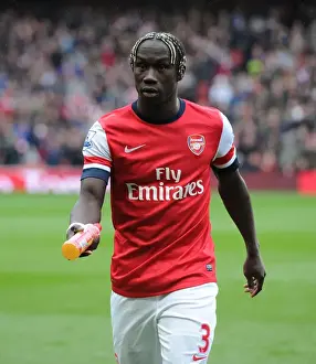 Arsenal V Norwich City 2012-13 Prints: Arsenal's Bacary Sagna Celebrates Win Against Norwich City in Barclays Premier League at Emirates Stadium (April 13)