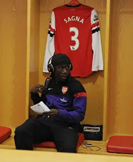 Arsenal V West Ham United 2012-13 Prints: Arsenal's Bacary Sagna Ready for Arsenal v West Ham United Clash (2012-13)