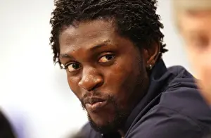 Dynamo Kiev V Arsenal 2008-09 Prints: Arsenal's Battle with Dynamo Kiev in the UEFA Champions League: Adebayor's Pre-Match Insights (September 16)
