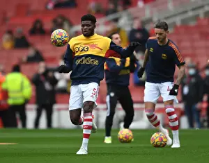Arsenal V Southampton 2021-22 Prints: Arsenal's Battle-Ready Thomas Partey: Gunning for Victory Against Southampton