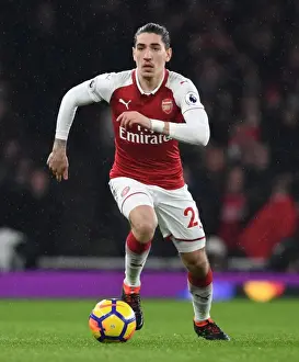 Arsenal V Everton 2017-18 Prints: Arsenal's Bellerin in Action against Everton - Premier League 2017-18