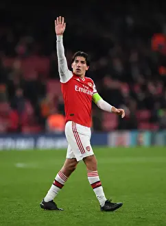 Arsenal V Vitoria Club 2019-20 Prints: Arsenal's Bellerin Celebrates in Arsenal FC vs Vitoria Guimaraes
