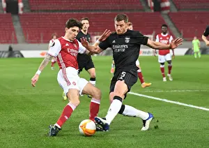 Arsenal V SL Benfica 2020-21 Prints: Arsenal's Bellerin Clashes with Benfica's Vertonghen in Europa League Showdown