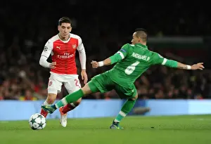 Arsenal V PFC Ludogorets Razgrad 2016-17 Prints: Arsenal's Bellerin Clashes with Natanael in Champions League Showdown