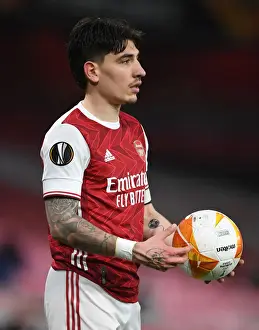 Arsenal's Bellerin in Europa League Action: A Empty Emirates Stadium