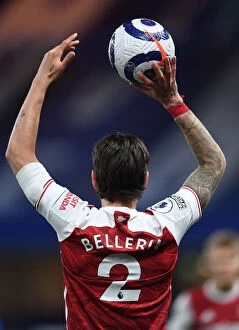 Chelsea v Arsenal 2020-21 Collection: Arsenal's Bellerin Faces Off Against Chelsea in Empty Stamford Bridge - Premier League Clash 2020-21