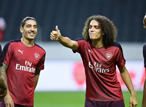 Arsenal V SS Lazio 2018-19 Prints: Arsenal's Bellerin and Guendouzi in Action against SS Lazio (2018-19)