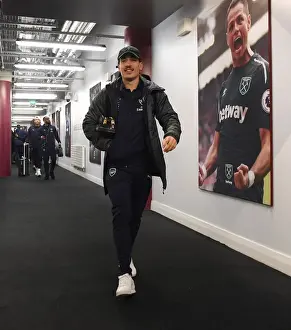West Ham United V Arsenal 2018-19 Prints: Arsenal's Bellerin Heads to Changing Room Before West Ham Clash