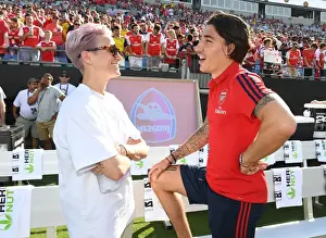 Arsenal's Bellerin Meets Megan Rapinoe of Reign FC during Arsenal v Fiorentina Match (2019)