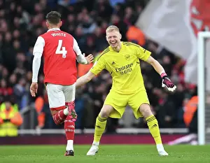 Arsenal V AFC Bournemouth 2022-23 Prints: Arsenal's Ben White and Aaron Ramsdale
