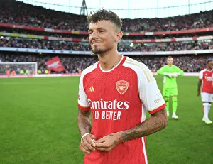 Arsenal's Ben White in Action: Arsenal FC vs AS Monaco, Emirates Cup 2023