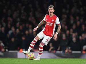 Arsenal V West Ham United 2021-22 Prints: Arsenal's Ben White in Action: Arsenal vs