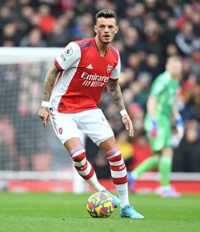 Arsenal's Ben White in Action: Arsenal vs. Brentford, Premier League 2021-22