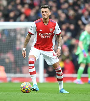 Arsenal's Ben White in Action: Arsenal vs. Brentford, Premier League 2021-22