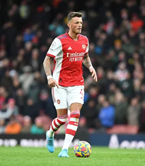 Arsenal V Brentford 2021-22 Prints: Arsenal's Ben White in Action: Arsenal vs. Brentford, Premier League 2021-22