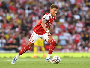 Arsenal's Ben White in Action: Arsenal vs. Fulham, 2022-23 Premier League at Emirates Stadium