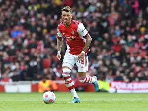 Arsenal's Ben White in Action: Arsenal vs Brighton & Hove Albion, Premier League 2021-22