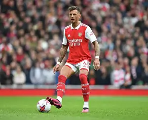 Arsenal's Ben White in Action: Arsenal vs Leeds United, Premier League 2022-23 - Emirates Stadium