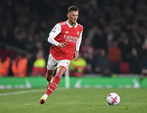 Arsenal's Ben White in Action: Arsenal vs Southampton, Premier League 2022-23 at Emirates Stadium
