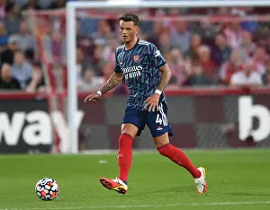Arsenal's Ben White in Action against Brentford in 2021-22 Premier League