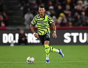 Brentford V Arsenal - Carabao Cup 2023-24 Prints: Arsenal's Ben White in Action against Brentford in Carabao Cup Clash, 2023-24