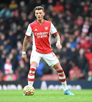 Arsenal's Ben White in Action against Brentford in the Premier League