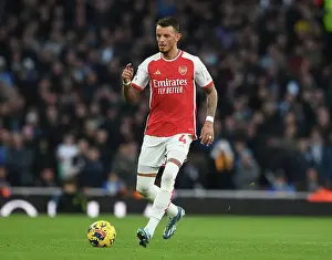 Arsenal's Ben White in Action Against Brighton & Hove Albion (2023-24)