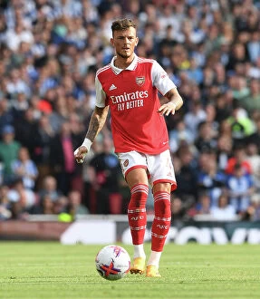 Images Dated 14th May 2023: Arsenal's Ben White in Action Against Brighton & Hove Albion - Premier League 2022-23