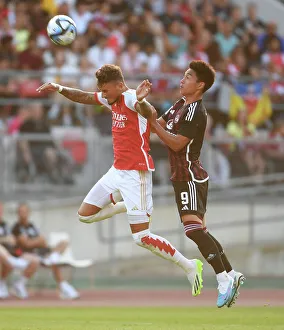 Arsenal's Ben White in Action: Nuremberg vs. Arsenal, 2023 Pre-Season Friendly