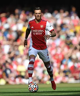 Arsenal's Ben White in Action: Premier League 2021-22 - Arsenal vs. Norwich City