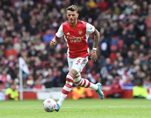 Arsenal's Ben White in Action: Premier League 2021-22 - Arsenal vs Brighton & Hove Albion