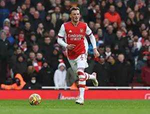 Arsenal V Newcastle United 2021-22 Prints: Arsenal's Ben White in Action: Premier League 2021-22 - Arsenal vs Newcastle United