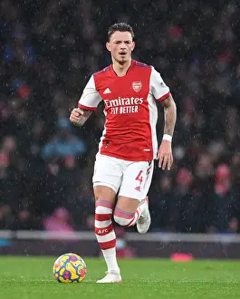 Arsenal's Ben White in Action: Premier League 2021-22 - Arsenal vs Southampton at Emirates Stadium
