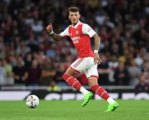 Arsenal's Ben White in Action: Premier League Battle against Aston Villa, 2022-23