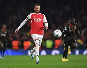 Arsenal's Ben White in Action against RC Lens in 2023-24 UEFA Champions League