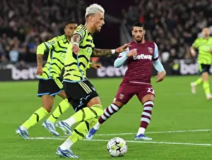 West Ham United V Arsenal - Carabao Cup 2023-24 Prints: Arsenal's Ben White in Action: West Ham United vs Arsenal, Carabao Cup 2023-24