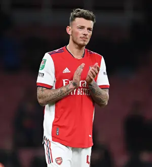 Arsenal's Ben White Applauding Fans: Carabao Cup Semi-Final Second Leg vs Liverpool