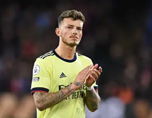 Arsenal's Ben White Applauding Fans after Crystal Palace Victory - Premier League 2021-22