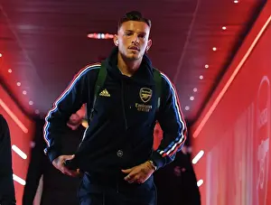 Arsenal's Ben White Arrives at Emirates Stadium Ahead of Arsenal v Brentford Premier League Clash (2022-23)