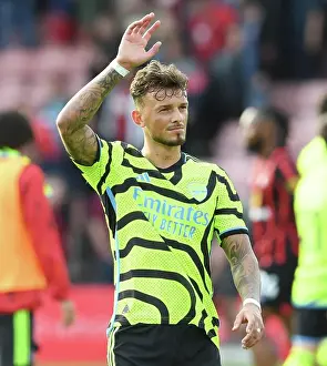 Arsenal's Ben White Celebrates Victory over AFC Bournemouth in 2023-24 Premier League