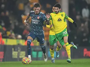 Arsenal's Ben White Faces Off Against Norwich's Pierre Lees-Melou in Premier League Clash