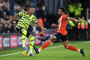 Arsenal's Ben White Fends Off Luton Pressure in 2023-24 Premier League Clash