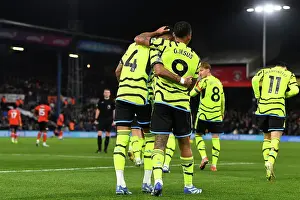 Luton Town V Arsenal 2023-24 Prints: Arsenal's Ben White and Gabriel Jesus Celebrate Goal Against Luton Town (2023-24)