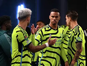 Arsenal's Ben White and Gabriel Share a Moment Before West Ham Clash in Carabao Cup