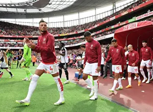 Arsenal V Fulham 2023-24 Prints: Arsenal's Ben White Gears Up for Arsenal v Fulham Clash in 2023-24 Premier League